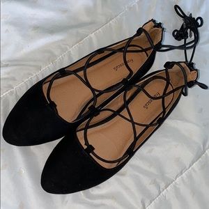 Lace-up flats